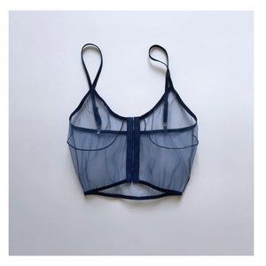 Naked Letters Lingerie Set in Ocean Blue Small